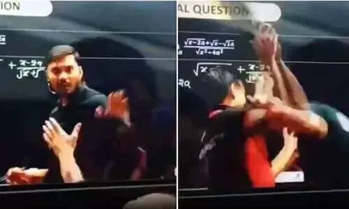 Students slipper attack stuns Physics Wallah live class
