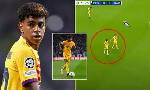 കളിക്കിടെ ‘ഉൾവിളി’! ചരിത്രം കുറിച്ച ചാമ്പ്യൻസ് ലീഗ് അരങ്ങേറ്റത്തിൽ ടോയ്‍ലറ്റിലേക്കോടി ലാമിൻ യമാൽ