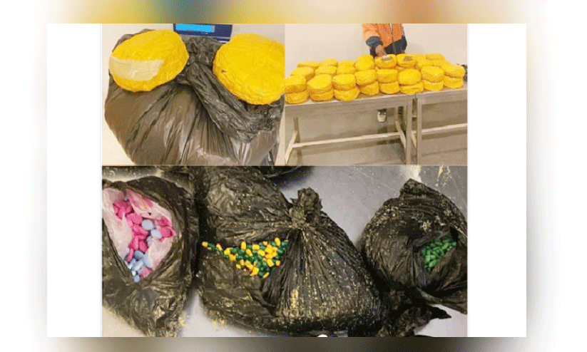 പി​ടി​കൂ​ടി​യ മ​യ​ക്കു​മ​രു​ന്ന്