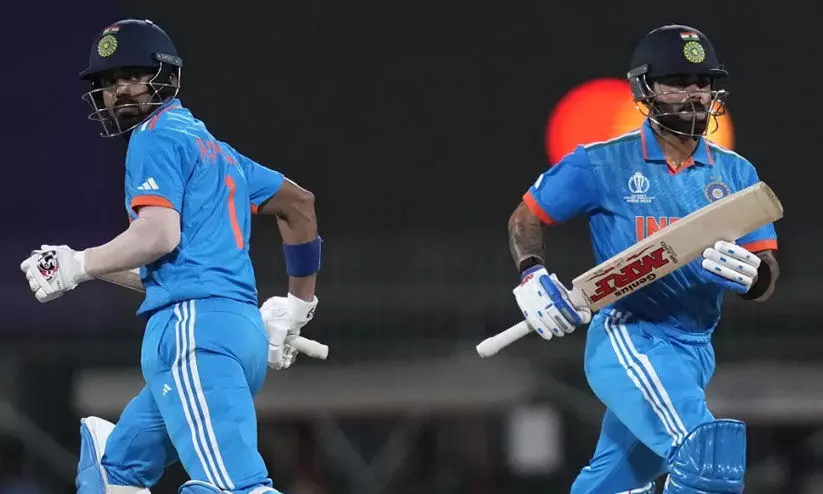 അർധസെഞ്ച്വറികളുമായി കോഹ്ലിയും രാഹുലും; കരകയറി ഇന്ത്യ അർധസെഞ്ച്വറികളുമായി കോഹ്ലിയും രാഹുലും; കരകയറി ഇന്ത്യ