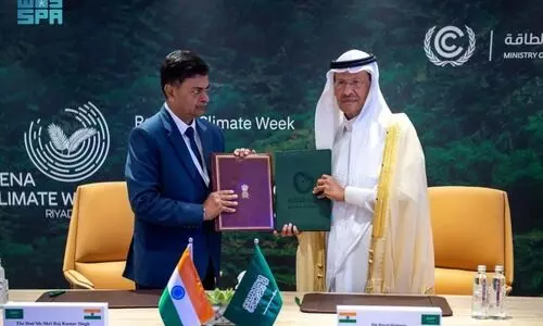 വൈദ്യുതി, ഹരിത ​ഹൈഡ്രജൻ രംഗത്ത്​ ഇന്ത്യാ സൗദി സഹകരണത്തിന്​ ധാരണ