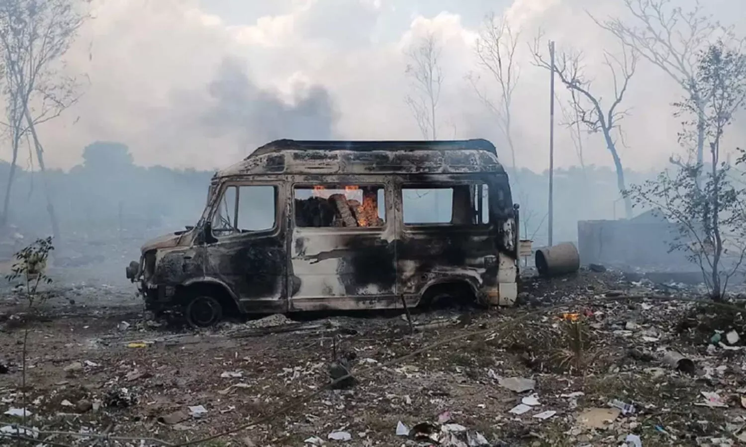 Several were feared dead after an explosion occurred at a firecracker factory in Tamil Nadu’s Ariyalur on Monday