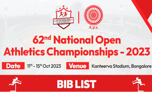 62nd National Open Athletics Championship, 62nd National Open Athletics Championship,