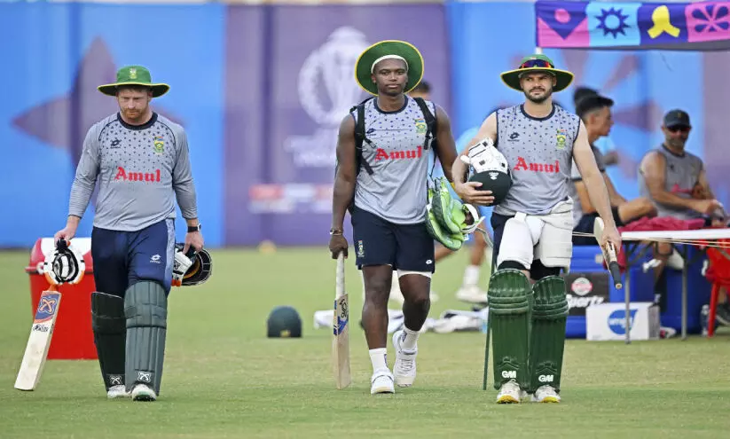 Cricket World Cup Players Practice