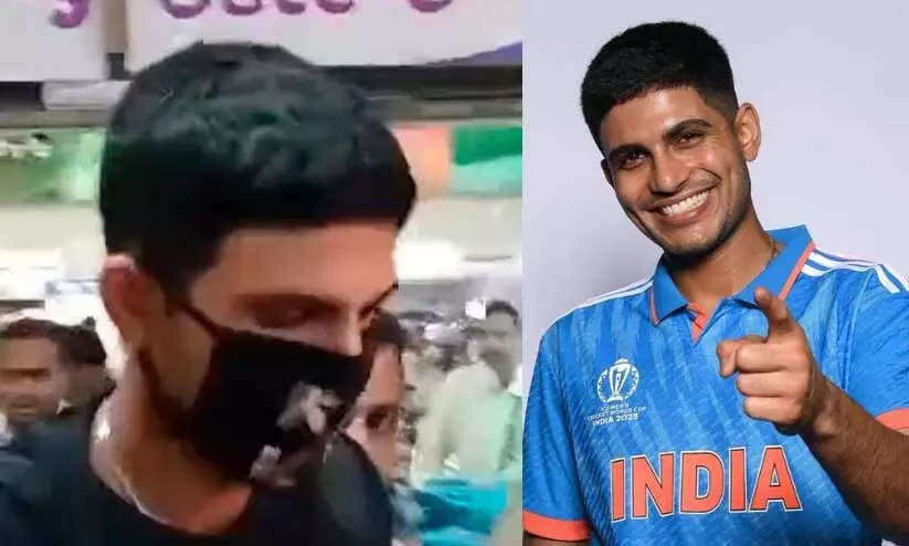 മാസ്കണിഞ്ഞ് ഗിൽ അഹ്മദാബാദിൽ; പാകിസ്താനെതിരെ കളിച്ചേക്കും