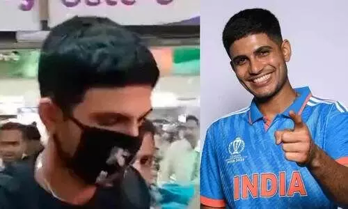 മാസ്കണിഞ്ഞ് ഗിൽ അഹ്മദാബാദിൽ; പാകിസ്താനെതിരെ കളിച്ചേക്കും