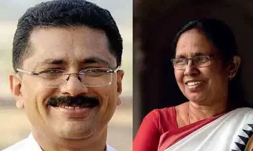 KT Jaleel and KK Shailaja