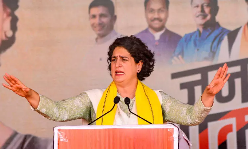 ബി.ജെ.പി ഭരണം മധ്യപ്രദേശിനെ അഴിമതിയിൽ മുക്കി -പ്രിയങ്ക ബി.ജെ.പി ഭരണം മധ്യപ്രദേശിനെ അഴിമതിയിൽ മുക്കി -പ്രിയങ്ക