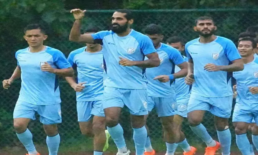 Indian Football Team Under Training Indian Football Team Under Training