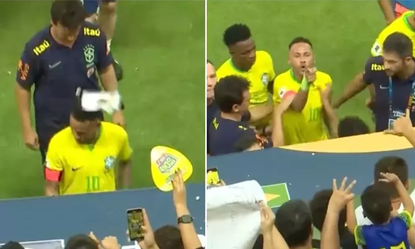 footballer neymer Getting angry with the fan footballer neymer Getting angry with the fan