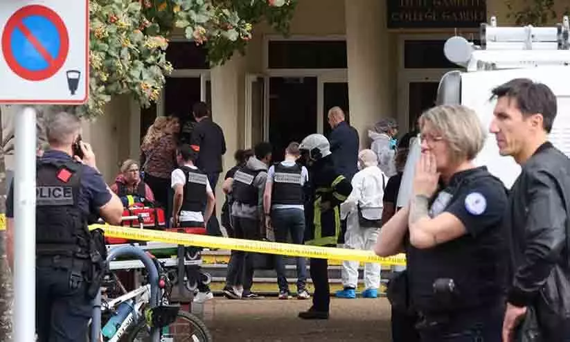 Teacher killed in France school stabbing Teacher killed in France school stabbing