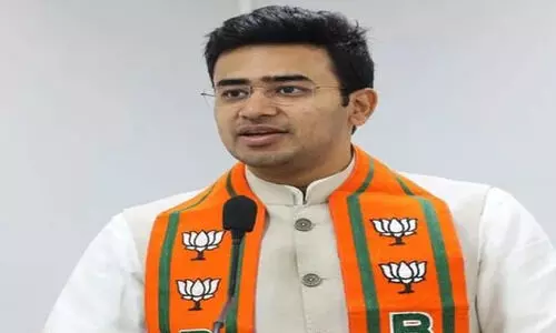 യുവമോർച്ച യോഗത്തിൽ ബി.ജെ.പി എം.പി തേജസ്വി സൂര്യയ്‌ക്കെതിരെ പ്രതിഷേധം