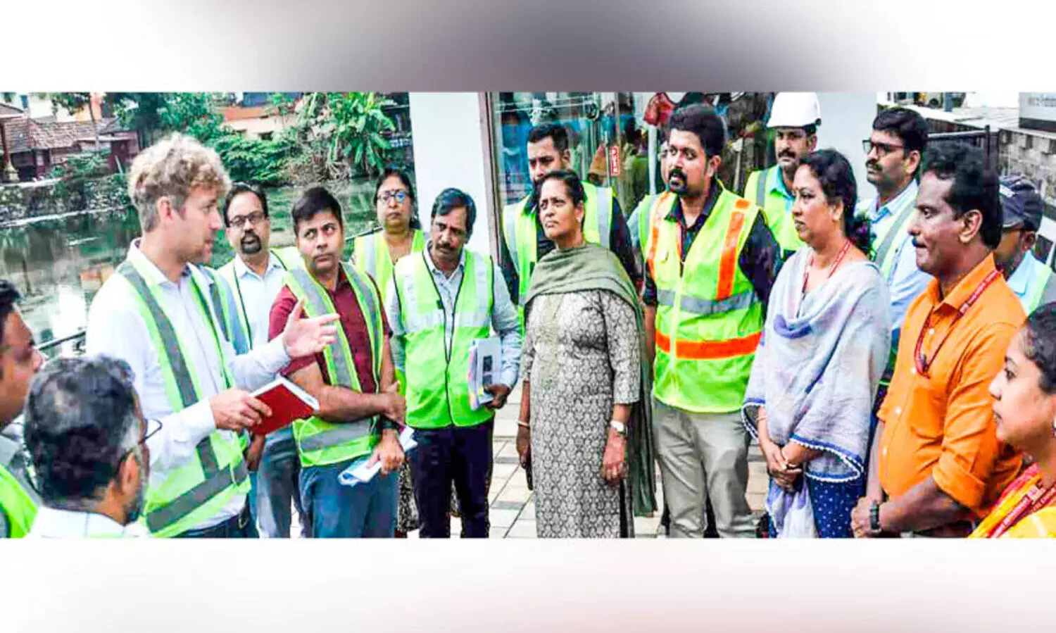 തട്ടാരമ്പലം–പന്തളം റോ‍ഡ് നവീകരണം; പുരോഗതി വിലയിരുത്തി ജർമൻ പ്രതിനിധികൾ