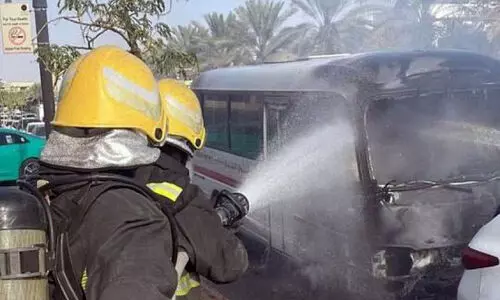 Mini Bus Caught Fire