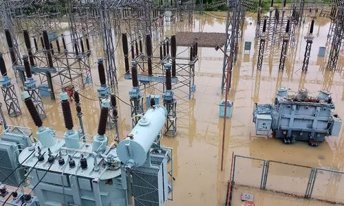 തീവ്രമഴയെത്തുടർന്നുള്ള പ്രളയത്തിൽ കഴക്കൂട്ടം സബ്സ്റ്റേഷൻ പ്രവർത്തനം തടസപ്പെട്ടു