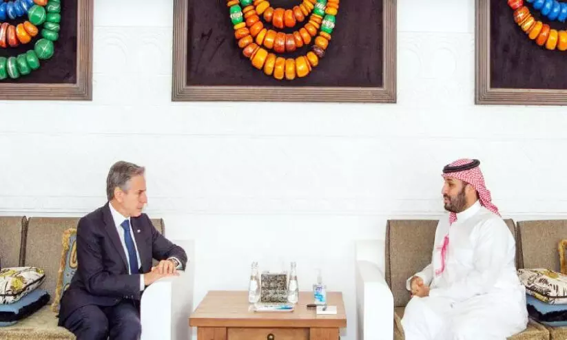 When USSSS Secretary Anthony Blink and Saudi Crown Prince Ameer Mohammed bin Salman met in Riyadh