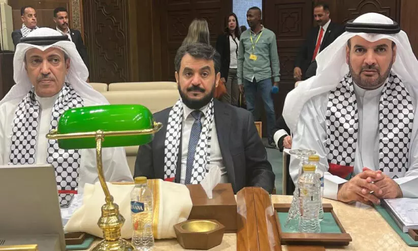 Kuwait MPs at the Arab Parliament meeting held in Cairo