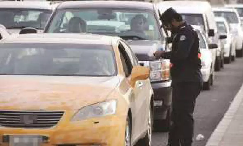 Vehicle Checking By Kuwait Police