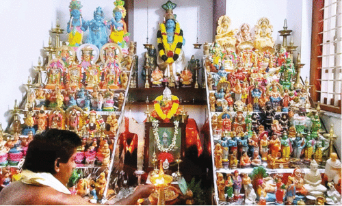 ന​വ​രാ​ത്രി ദി​ന​ങ്ങ​ൾ​ക്ക് നി​റ​ക്കാ​ഴ്ച​യാ​യി ബൊ​മ്മ​ക്കൊ​ലു