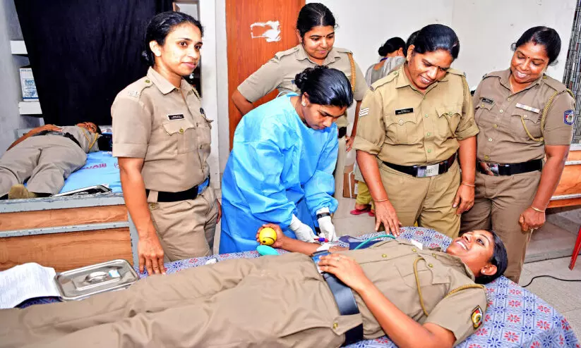 First Women Police Station In India, blood Donation Campaign part of Fifty years of service