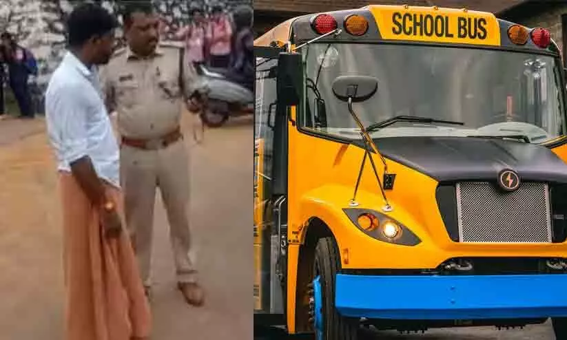 Drunk driver of school bus arrested