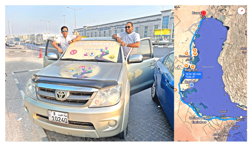 ഒ​രു ദി​വ​സം, ആ​റ്​ രാ​ജ്യ​ങ്ങ​ൾ; ച​രി​ത്ര​യാ​ത്ര​ക്ക് വ​ള​യം പി​ടി​ക്കാ​ൻ ഷാ​ഫി​യും സി​യാ​ദും