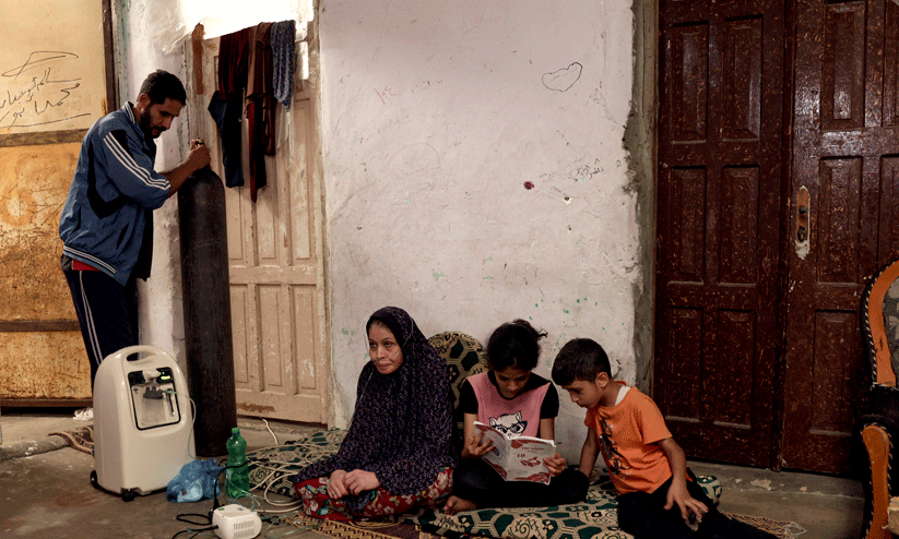 ഒരു ഫലസ്​തീൻ കുടുംബം