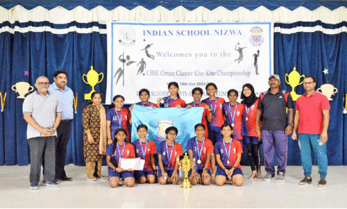 ഖോ-​ഖോ ക്ല​സ്റ്റ​ർ മ​ത്സ​രം ഇ​ന്ത്യ​ൻ സ്കൂ​ൾ നി​സ്‌​വ​യി​ൽ തു​ട​ങ്ങി