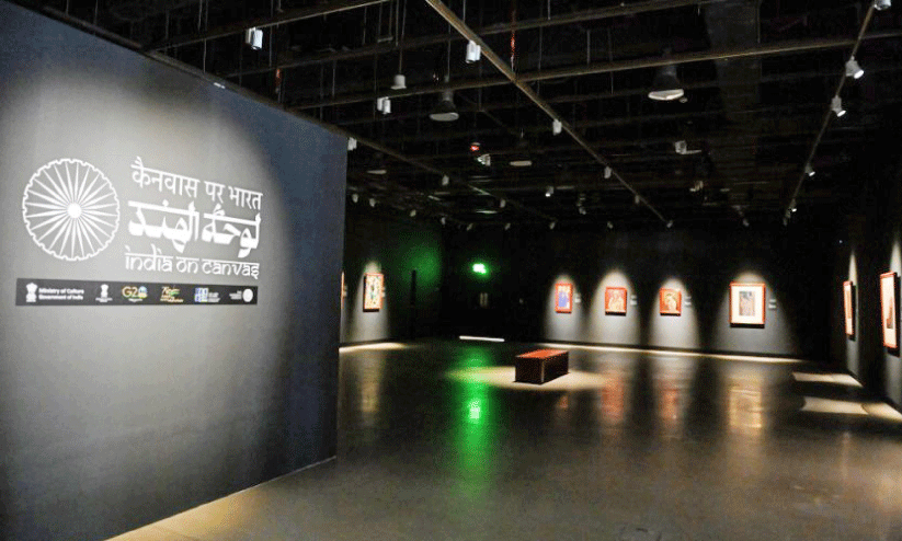 നാഷനൽ മ്യൂസിയത്തിൽ നടക്കുന്ന ‘ഇന്ത്യ ഓൺ കാൻവാസ്’ ചിത്ര പ്രദർശനത്തിൽനിന്ന് നാഷനൽ മ്യൂസിയത്തിൽ നടക്കുന്ന ‘ഇന്ത്യ ഓൺ കാൻവാസ്’ ചിത്ര പ്രദർശനത്തിൽനിന്ന്