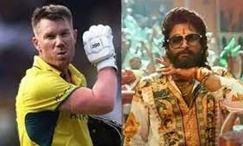 ‘പുഷ്പ’ സ്റ്റൈലിൽ സെഞ്ച്വറി ആഘോഷിച്ച് വാർണർ; ഏറ്റെടുത്ത് ആരാധകർ -വിഡിയോ