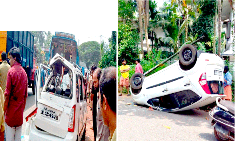 മൂന്നിടങ്ങളിൽ   വാഹനാപകടം
