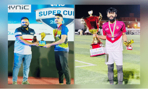 മീ​ഡി​യ​വ​ൺ സൂ​പ്പ​ർ​ക​പ്പ്​ ഫു​ട്​​ബാ​ൾ; ക​ളി​യി​ലെ താ​ര​ങ്ങ​ൾ​ക്ക്​ വ്യ​ക്തി​ഗ​ത പു​ര​സ്​​കാ​ര​ങ്ങ​ൾ സ​മ്മാ​നി​ച്ചു