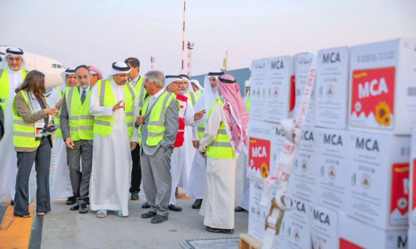 ഫ​ല​സ്തീ​ൻ ജ​ന​ത​ക്കു​ള്ള ദു​രി​താ​ശ്വാ​സ വ​സ്തു​ക്ക​ൾ