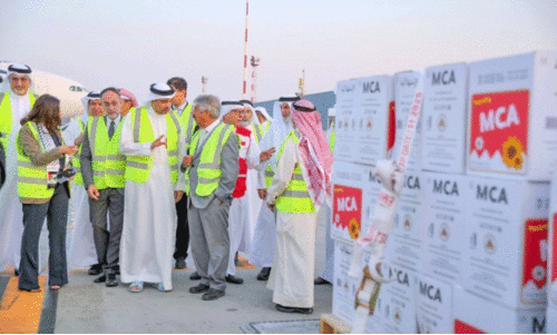 ഫ​ല​സ്തീ​ൻ ജ​ന​ത​ക്കു​ള്ള ദു​രി​താ​ശ്വാ​സ വ​സ്തു​ക്ക​ൾ