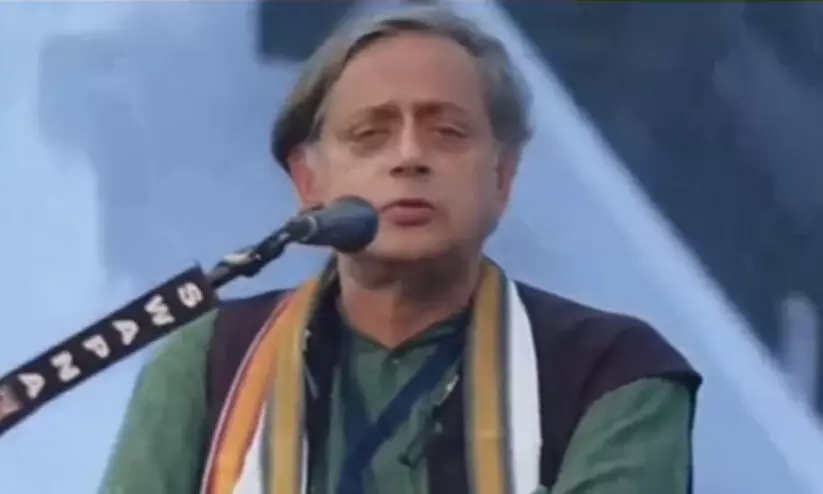 shashi tharoor at league rally shashi tharoor at league rally