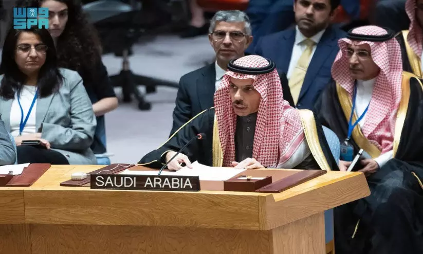 Saudi Foreign Affairs at UN Security Council High Level Meeting Affairs Minister Ameer Faisal bin Farhan