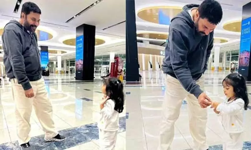 കുട്ടി ഫാനോട് കുശലം പറഞ്ഞ് മമ്മൂട്ടി; ചിത്രങ്ങള്‍ വൈറൽ