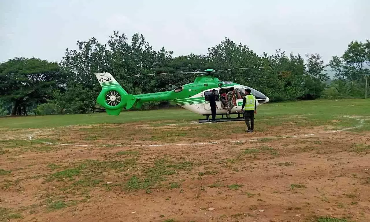 helicopter at Attappadi