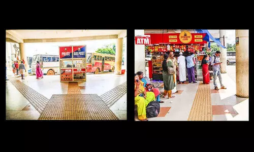 ബ്രെയ്‌ലി പാതയും കൈയേറി അധികൃതർ