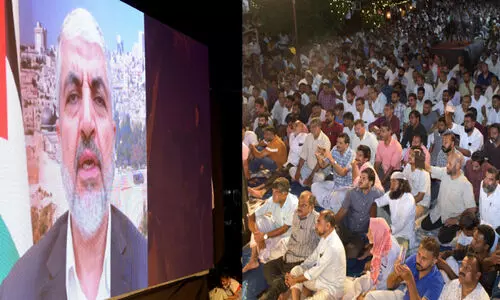 ഫലസ്തീനുവേണ്ടി ലോകം തെരുവിലിറങ്ങണം -ഖാലിദ് മിശ്അൽ