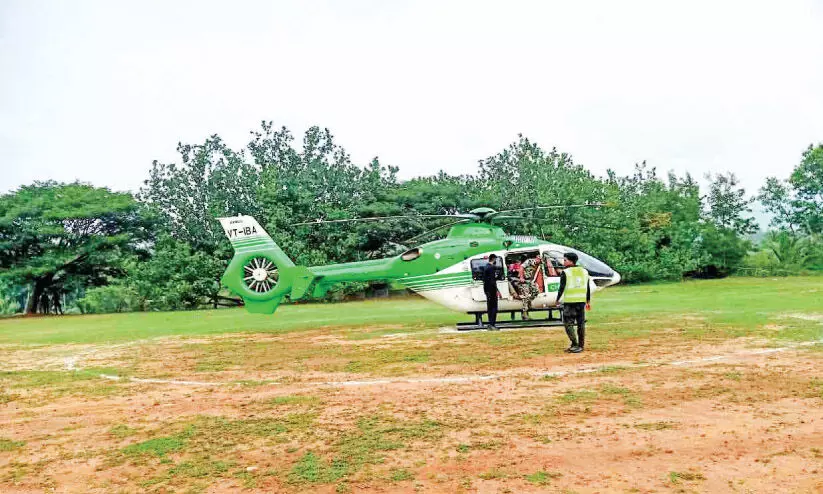Police helicopter to check Maoist presence in Attappadi forest Police helicopter to check Maoist presence in Attappadi forest