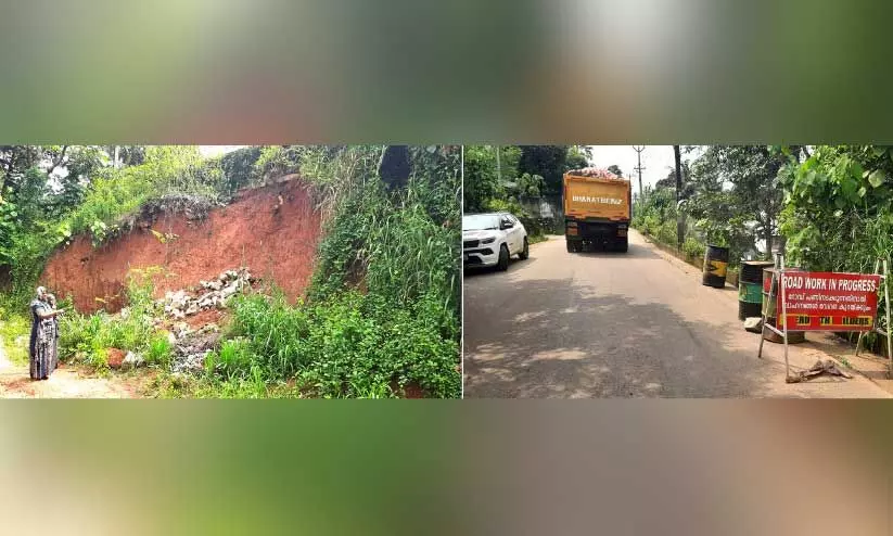 സംസ്ഥാന ഹൈവേയിൽ മണ്ണിടിച്ചിൽ; കുടുംബങ്ങൾ ഭീതിയിൽ സംസ്ഥാന ഹൈവേയിൽ മണ്ണിടിച്ചിൽ; കുടുംബങ്ങൾ ഭീതിയിൽ