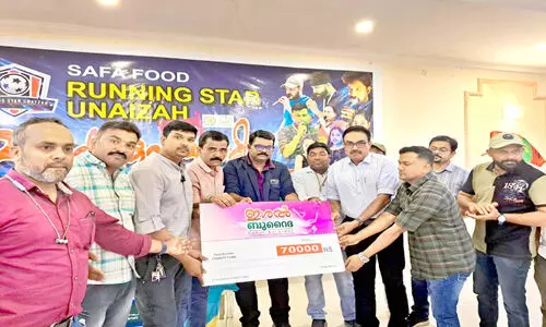 Ishal at the Running Star Unaisa annual event When Buraidas relief funds were distributed