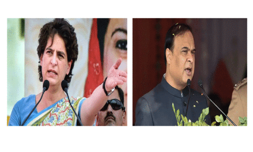 പ്രി​യ​ങ്ക ഗാ​ന്ധി, ഹി​മ​ന്ദ ബി​ശ്വ ശ​ർ​മ​