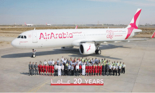 വ്യോ​മ​പാ​ത​യി​ൽ ര​ണ്ടു​പ​തി​റ്റാ​ണ്ട്​ പി​ന്നി​ട്ട്​ എ​യ​ർ അ​റേ​ബ്യ