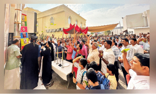 മാ​ർ ഗ്രി​ഗോ​റി​യോ​സ്‌ മ​ഹാ ഇ​ട​വ​ക​യി​ൽ പെ​രു​ന്നാ​ളി​ന്‌ കൊ​ടി​യേ​റി