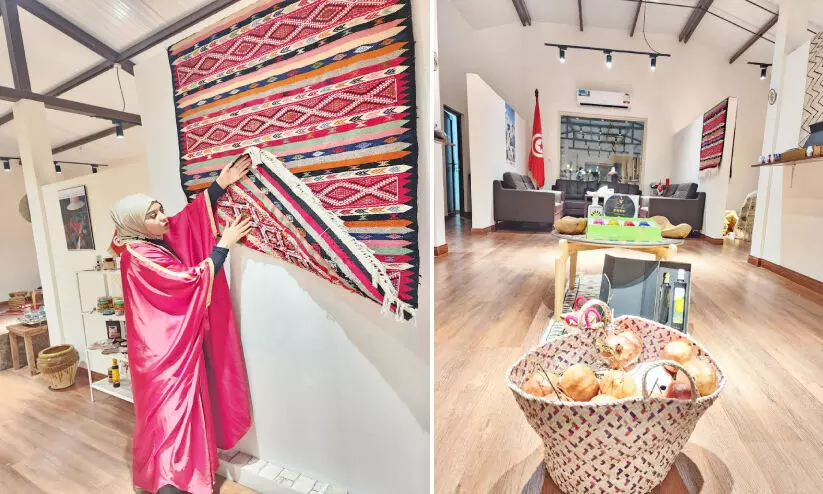 Tunisian Pavilion, Tunisian Pavilion at Doha Expo vision Explaining Supervisor Amal Sliti