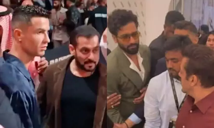 സൽമാൻ ഖാനെ മൈൻഡ് ചെയ്യാതെ ക്രിസ്റ്റ്യാനോ; വിക്കി കൗശലിനോട് ചെയ്തതിന് പ്രതികാരമായെന്ന് നെറ്റിസൺസ്