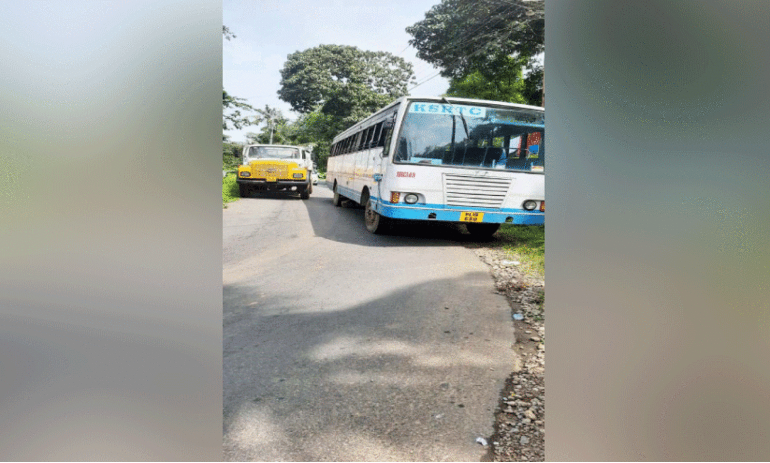 ഇറക്കത്തിൽ ബസിന്‍റെ ബ്രേക്ക്​ പോയി; ഡ്രൈവറുടെ സമയോചിത നീക്കത്തിൽ അപകടം ഒഴിവായി