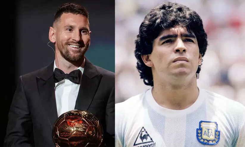 ‘ഡീഗോ... ഇത് നിങ്ങൾക്ക് കൂടിയുള്ളതാണ്’; ബാലൺ ഡി ഓർ വേദിയിൽ മറഡോണക്ക് ജന്മദിനാശംസ നേർന്ന് മെസ്സി ‘ഡീഗോ... ഇത് നിങ്ങൾക്ക് കൂടിയുള്ളതാണ്’; ബാലൺ ഡി ഓർ വേദിയിൽ മറഡോണക്ക് ജന്മദിനാശംസ നേർന്ന് മെസ്സി